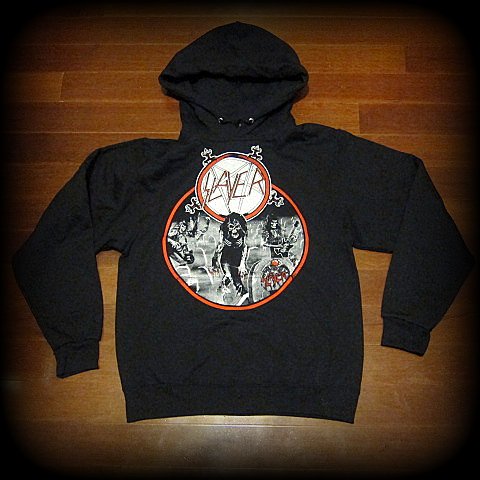 SLAYER - Reign In Blood - Two Sided Printed Vintage Hoodie